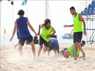 گزارش تصویری تمرین تیم ملی فوتبال ساحلی ایران در ورزشگاه محل برگزاری مسابقات در پاتایای تایلند