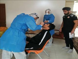 اعضای تیم فوتسال مس سونگون صبح امروز تستpcr کرونا دادند