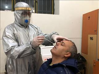 گزارش تصویری تست pcr کرونا اعضای تیم شهروند ساری